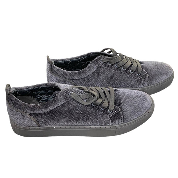 STEVE MADDEN Men's Yali Velvet Low-Top Sneaker Gray 11.5 - Picture 1 of 7